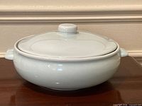 Full view of tureen with lid on