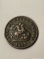 Obverse showing St. George motif and date