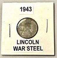 Obverse side of coin in labeled flip