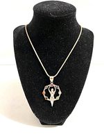 Full view of necklace on display bust