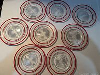 Overhead view of all eight plates arranged for full lot overview