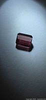 Octagon cut rubellite tourmaline front view showing color and cut