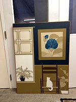 Full view of framed oil painting