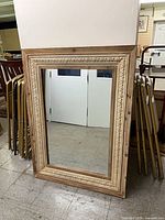 Front view of rectangular Pier 1 mirror showing full frame and glass