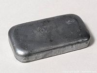 Top view of pewter ingot bar
