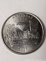 Reverse of 2003 Arkansas state quarter