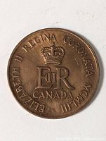 Reverse with crowned cipher, CANADA text and legend