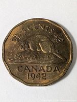 Reverse showing beaver, denomination, date