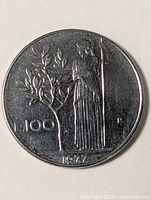 Reverse showing Minerva, tree, denomination and date