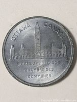 Obverse showing Parliament building and text
