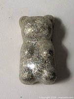 Top view of pewter gummy bear ingot