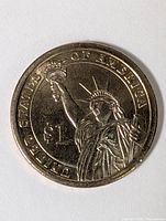 Obverse showing Statue of Liberty reverse of coin