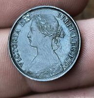 Obverse showing Queen Victoria laureate bust with legend