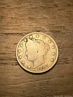 Obverse of 1907 Liberty Head V nickel