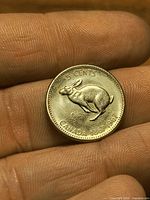 Reverse showing rabbit, denomination, dates