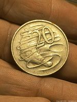 Reverse: platypus design with ‘20’ denomination