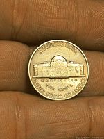 Reverse showing Monticello and legends