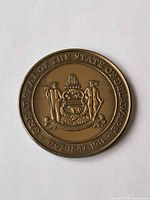 Obverse showing Great Seal of the State of Delaware with dates