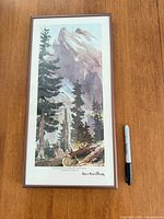 Full framed print with marker for scale