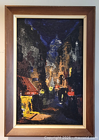 Full view of framed painting