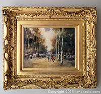 full view of framed watercolor