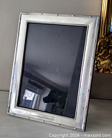 Front view of sterling silver photo frame