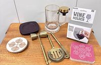 Entire lot overview on wood surface