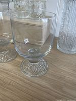 close-up of Indiana Glass goblet detailing