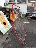 Front three-quarter view of assembled rebound net