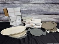 Group shot of boxed and unboxed Temp-tations Woodland pieces