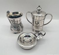 Group shot of all three silver-plated items