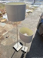 Both lamps showing relative heights and design