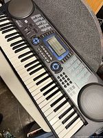 Top view of the RadioShack keyboard showing full keybed and built-in speakers