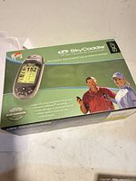 Retail box of SkyCaddie SG3 GPS rangefinder showing branding and model