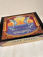 Retail box top showing Tommy Bahama Splash Dance cigar ashtray branding