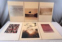 All six mounted photo prints laid out