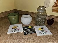 Group view of all items on countertop