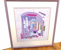 Front view of framed abstract print
