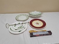 All items in lot arranged on table