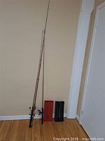 Full view of two assembled rods with plastic holders