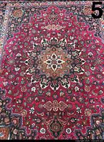 Full view of rug showing central medallion and overall design