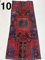Full view of runner rug showing overall design and dimensions