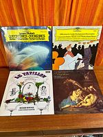 Group shot of four Offenbach vinyl albums