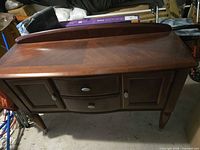 Front view of console table closed