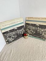 Front covers of both LP jackets standing upright