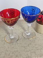 Pair of goblets showing color and design