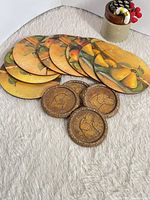 Group view showing all coasters, size difference and designs