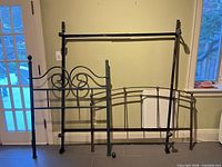 Overall view of headboard, footboard and adjustable frame