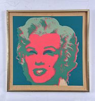 Front view showing entire framed Marilyn print