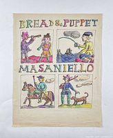 Full view of unframed poster on white background